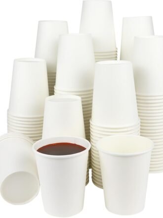 Paper Cups, 50 8 Oz Disposable Cups for Hot or Cold Beverage, Paper Coffee Cups 8 oz