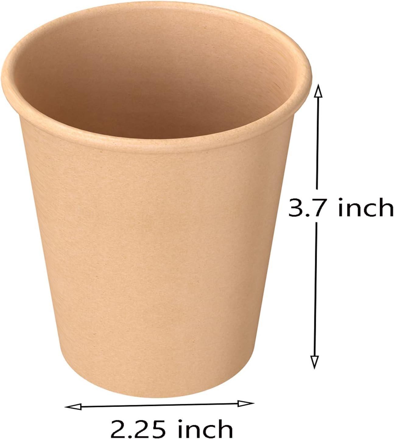 100 pack 8 oz Disposable Paper Cups Coffee Cups for Coffee Beverages and Cold Drinks, Suitable for Home-use, office, restaurant and Events - Image 2