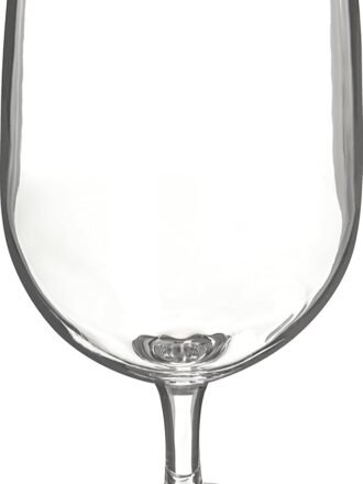 Round Glass Water Glass for Restaurants, Catering, Kitchens, Plastic, 15 Ounces, Clear, (Pack of 24)