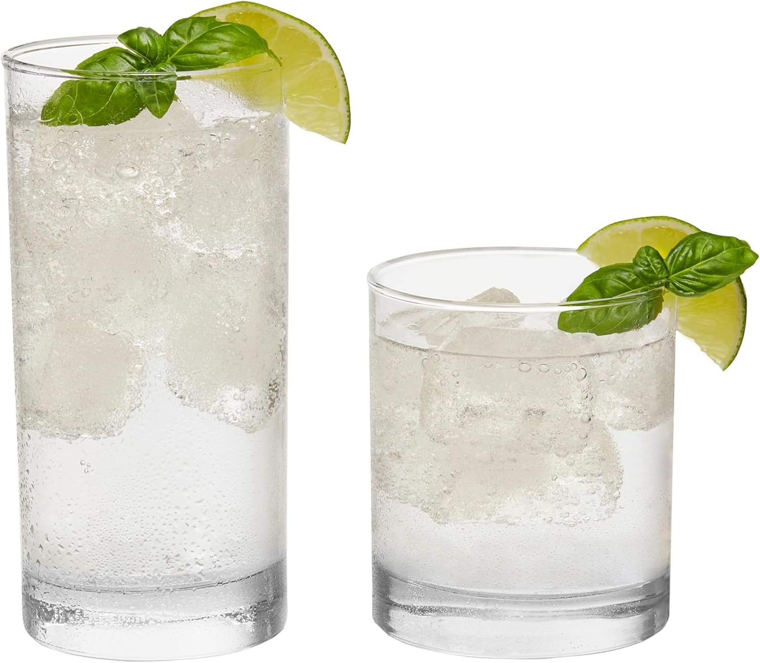 Tumbler and Rocks Glass Set, Elegant Drinkware Glasses Set of 16, Tall Drinking Glasses for Everyday Use or Any Special Occasion